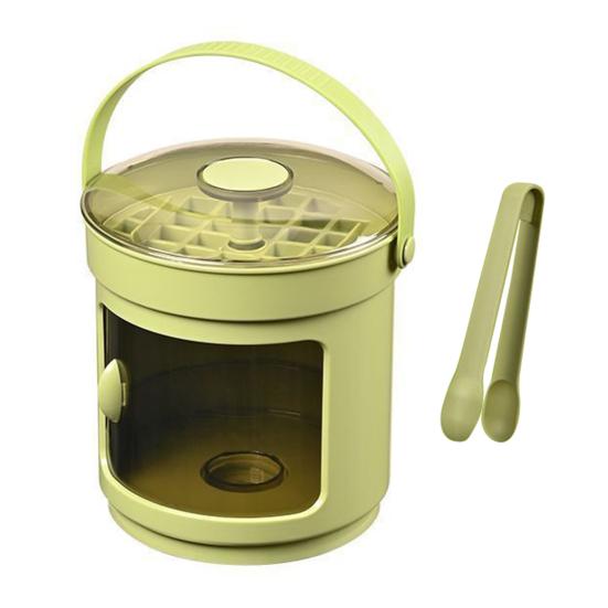 

Форма для кубиков льда с большим контейнером и зажимами для льда. Портативный аппарат для приготовления кубиков льда с ручкой. Нажимной лоток для льда для коктейлей с текилой, виски, холодных напитков. зелёный