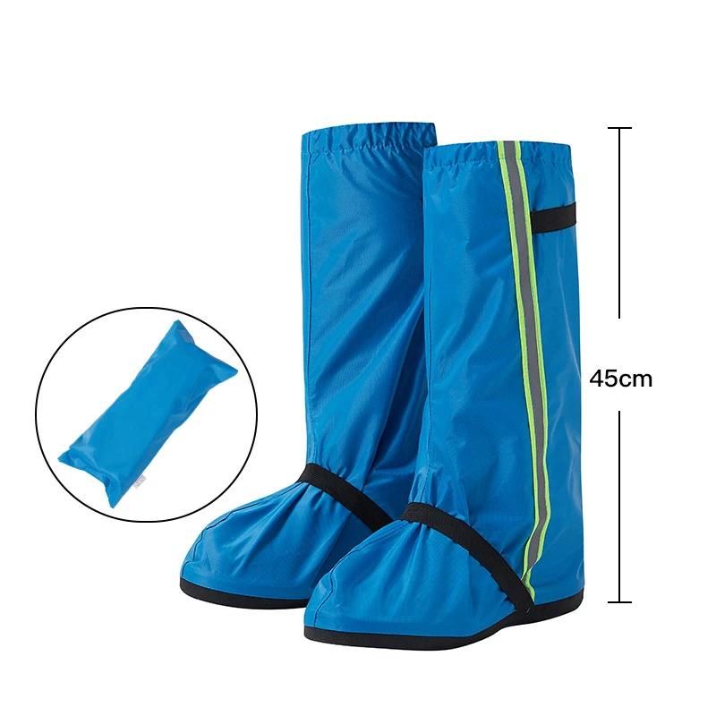 Waterproof Shoe Covers 1Pair Reusable Non-Slip Snow Rain Boot Shoe Covers with Zipper and Reflector Rain Gear for Hiking Fishing