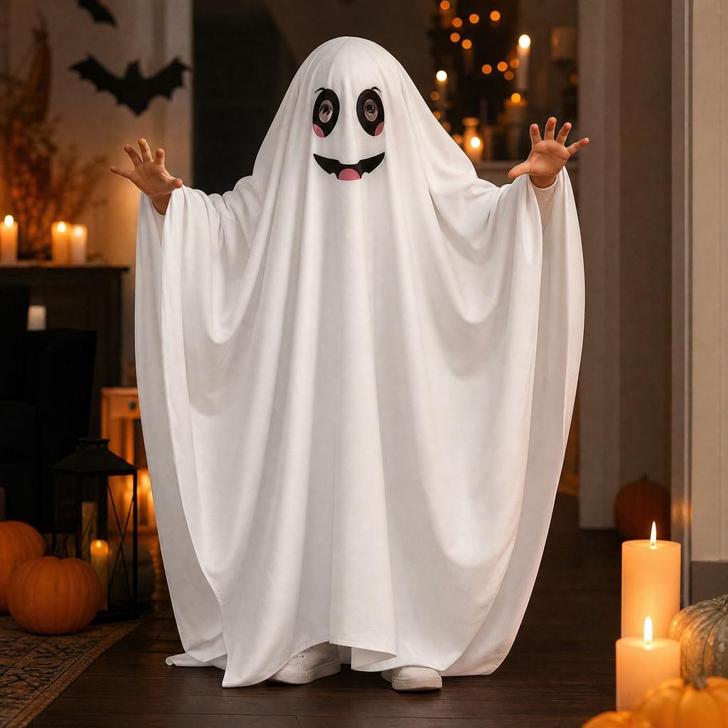 Halloween Cape Cloak Costume with Face