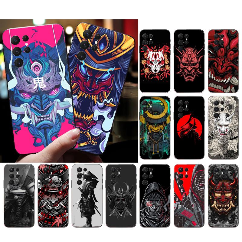 Phone Case for Samsung S26 S25 S24 S23 S22 Ultra S23 S22 S25 Plus S24 FE S26Edge Japanese Samurai Oni Mask