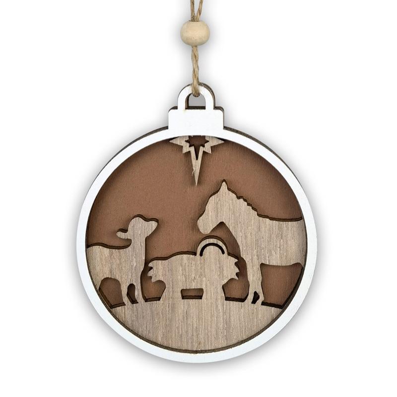 Noel Ahşap Kolye 3D Geyik Noel Baba Ağacı Asılı Süsler Noel Dekor