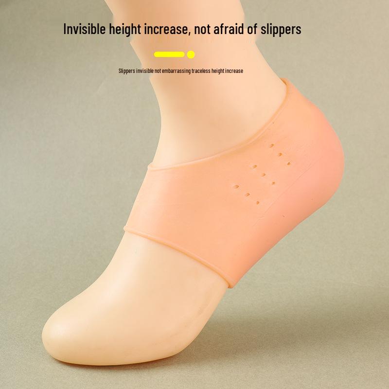 Unisex Silicone Height-Boosting Insoles: Soft, Invisible, Comfortable Heel Pads