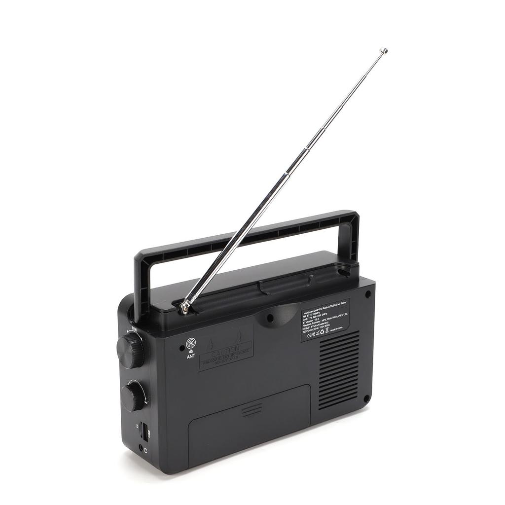 Portable DAB FM Radio Bluetooth Speaker Radio Alarm Clock Timer LCD Display for Seniors Home EU Plug 220V