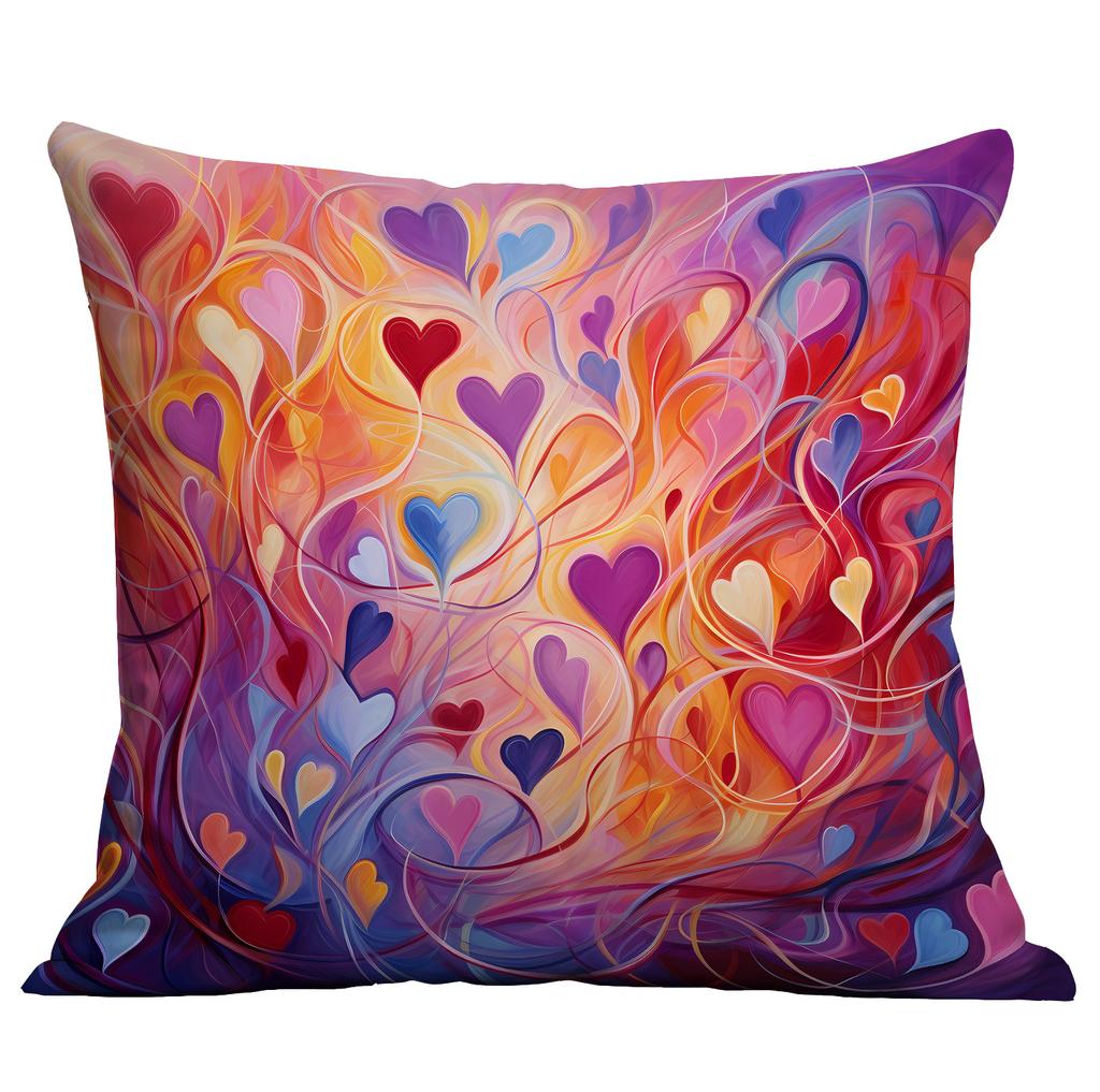 New Valentine's Day Pillow Case Creative Colorful Abstract Love Cushion Home Sofa Pillow Case