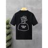 Trend cartoon printed T-shirt new loose round neck daily commuting fashion short sleeve casual and simple