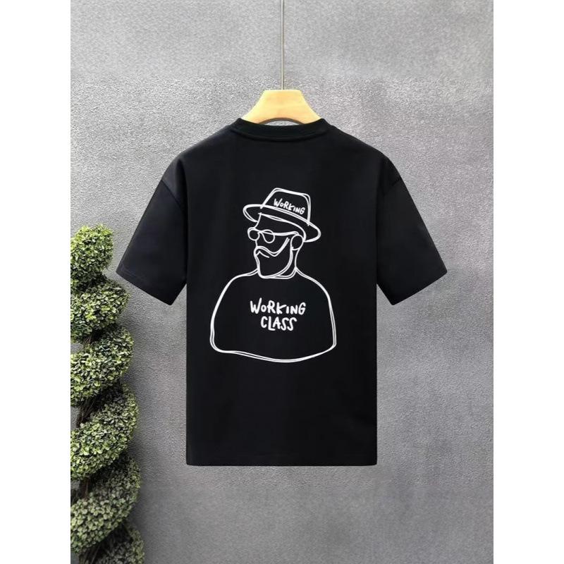 Trend cartoon printed T-shirt new loose round neck daily commuting fashion short sleeve casual and simple