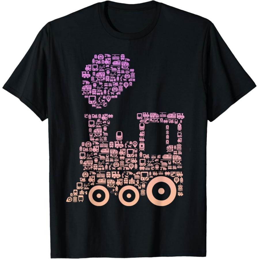 Railway Train Silhouette Icon Train Buff Shirt _ Girls Train T-Shirt S