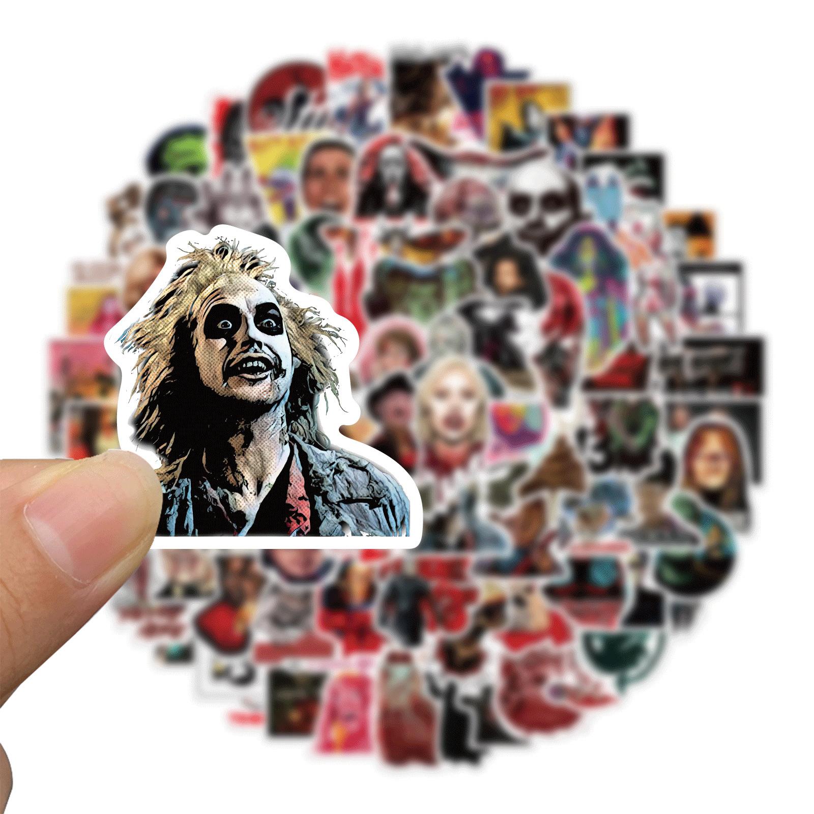 

100 Horror Movie Collection Stickers Halloween Decoration Suitcase Notebook Waterproof