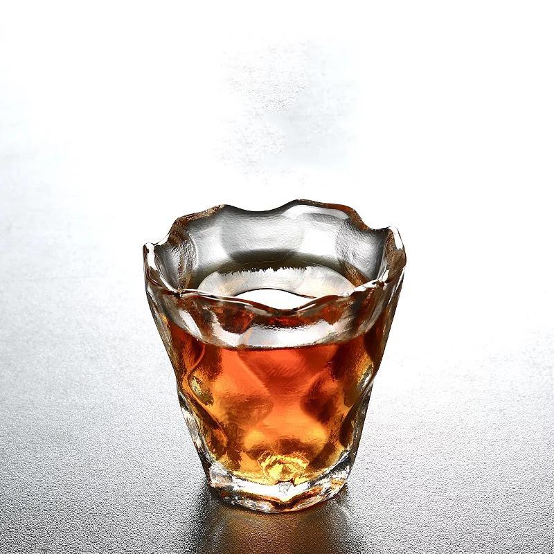 Tea Cup Japanese Style Hammered Pattern Master Cup Small Thickened Glass Cup Personal Handmade Single Cup Kung Fu Tea Set