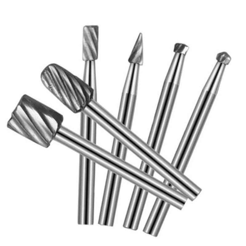 6 Stück HSS Fräsbohrer-Set Fräser Rotierendes Fräswerkzeug CNC Gravur Schleifwerkzeuge Holz Metall Fräser