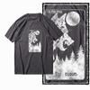 Coolmind MAE 100% Cotton Wolf Printed Exclusive Graphic Men T Shirt Big Size Streetwear Men Tshirt for Men T-shirt Tee Shirts