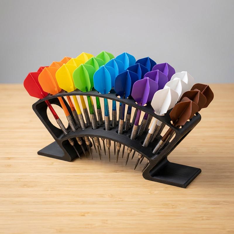 27-Slots Dart Stand Large Capacity Neat Storage Holder Dart Board Organizerfor Home Bar & Greek-Themed Game Room Decoration