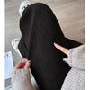 Black Wide-leg Pants Women's New Spring and Autumn Drape Lazy Wind Loose Little Chenille Knitted Casual Pants