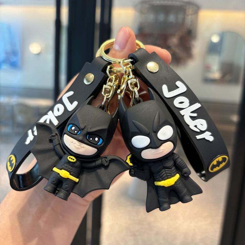 Hot New Batman Keychain Car Pendant Anime Batman Backpack Keychain Film and Television Peripherals Birthday Gift for Friends