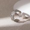 Stainless Steel Sunflower Flower Rings for Women Exquisite Gold Silver Color Irregular Texture Finger Rings Wedding Jewelry Gift