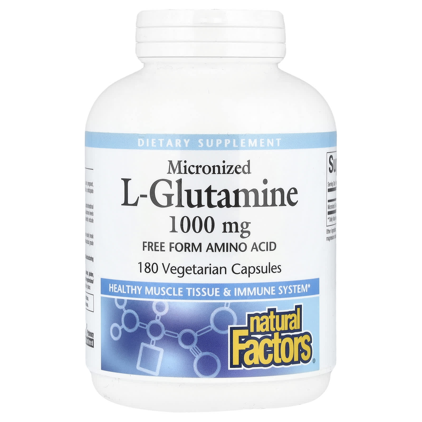 

Undifferentiated L. Glutamine, 1,000 mg, 180 Veggie Caps