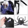Realistic Cat Spider Outfit Skull Face Design Pet Spider Costume  for Prank Prop
