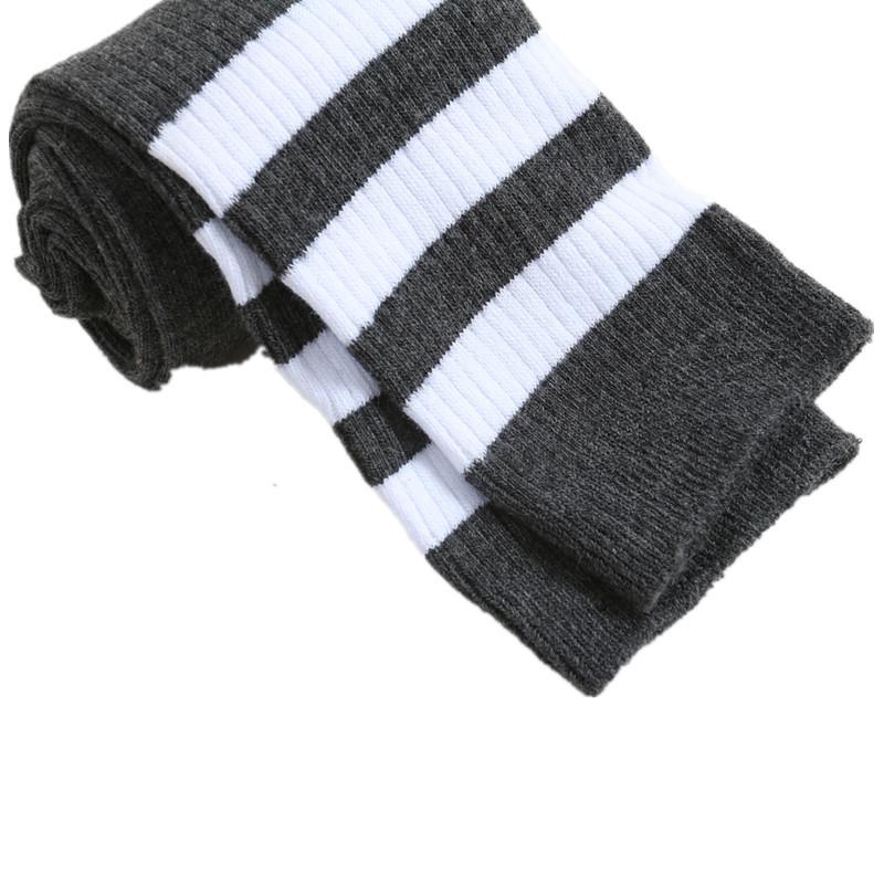 Stockings Children's cotton socks Knee high socks Three bars striped student thigh socks Japanese college style