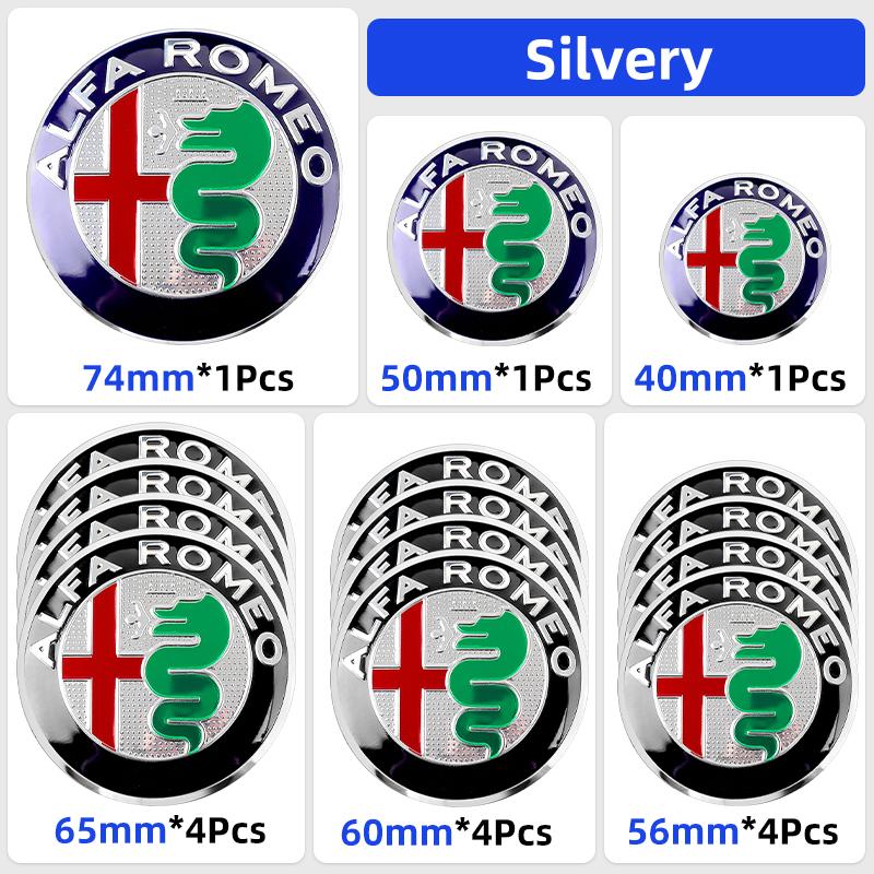 2026 Hot Sticker Car Front Grill Emblem Covers Rear Trunk Badge Wheel hub sticker For Alfa Romeo Giulietta 159 147 156 Mito Brer