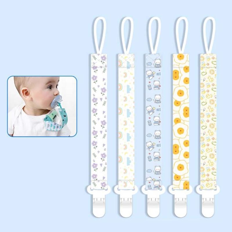 Cute Design Pacifier Clip Practical Pacifier Holder Baby Toy Hanger Teether Strap Keep Your Pacifier Secure for Boy Girl