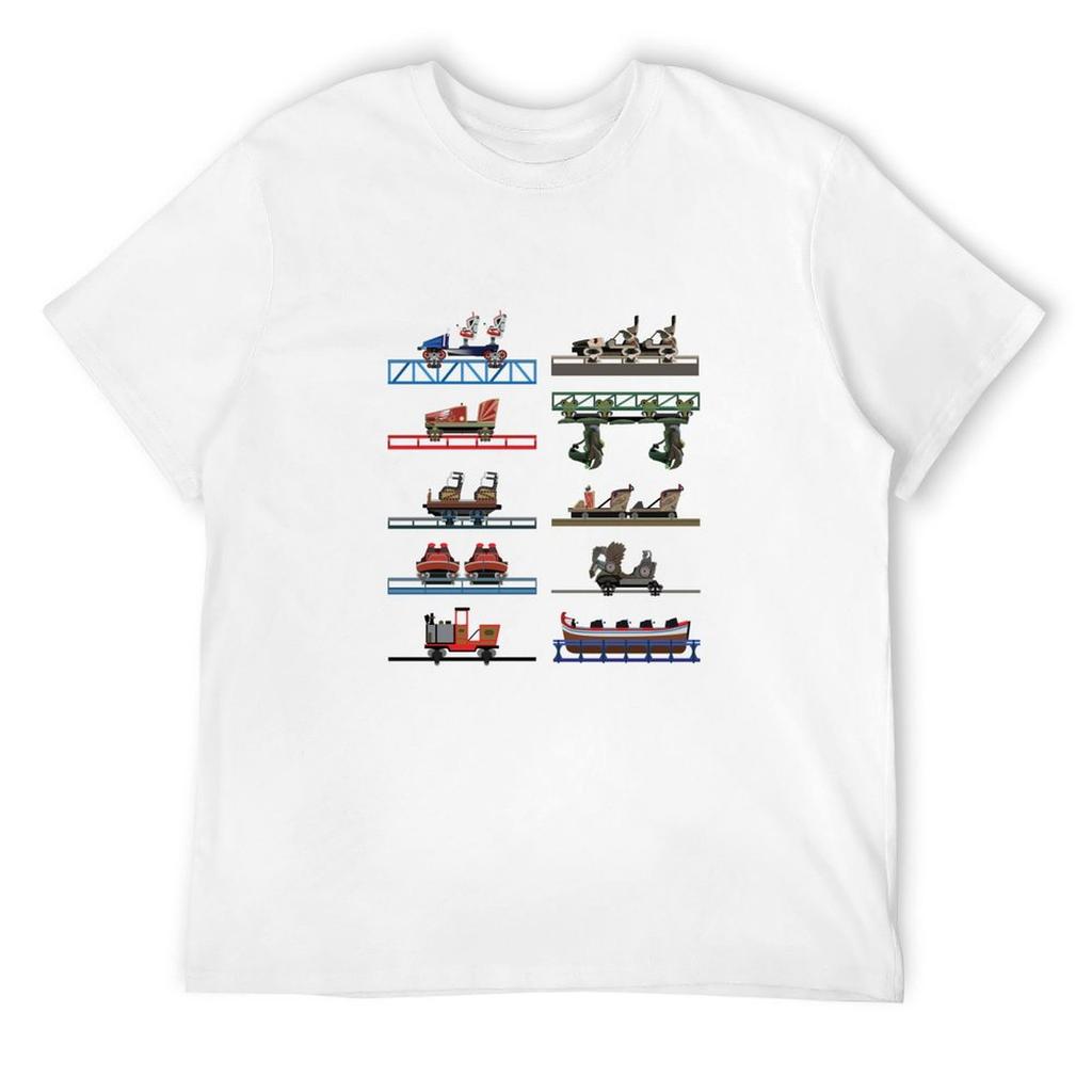 2025 new model Europa Park Coaster Cars Design TShirt basketball graphic tees anime stuff korean fashion Short sleeve tee Unisexs
