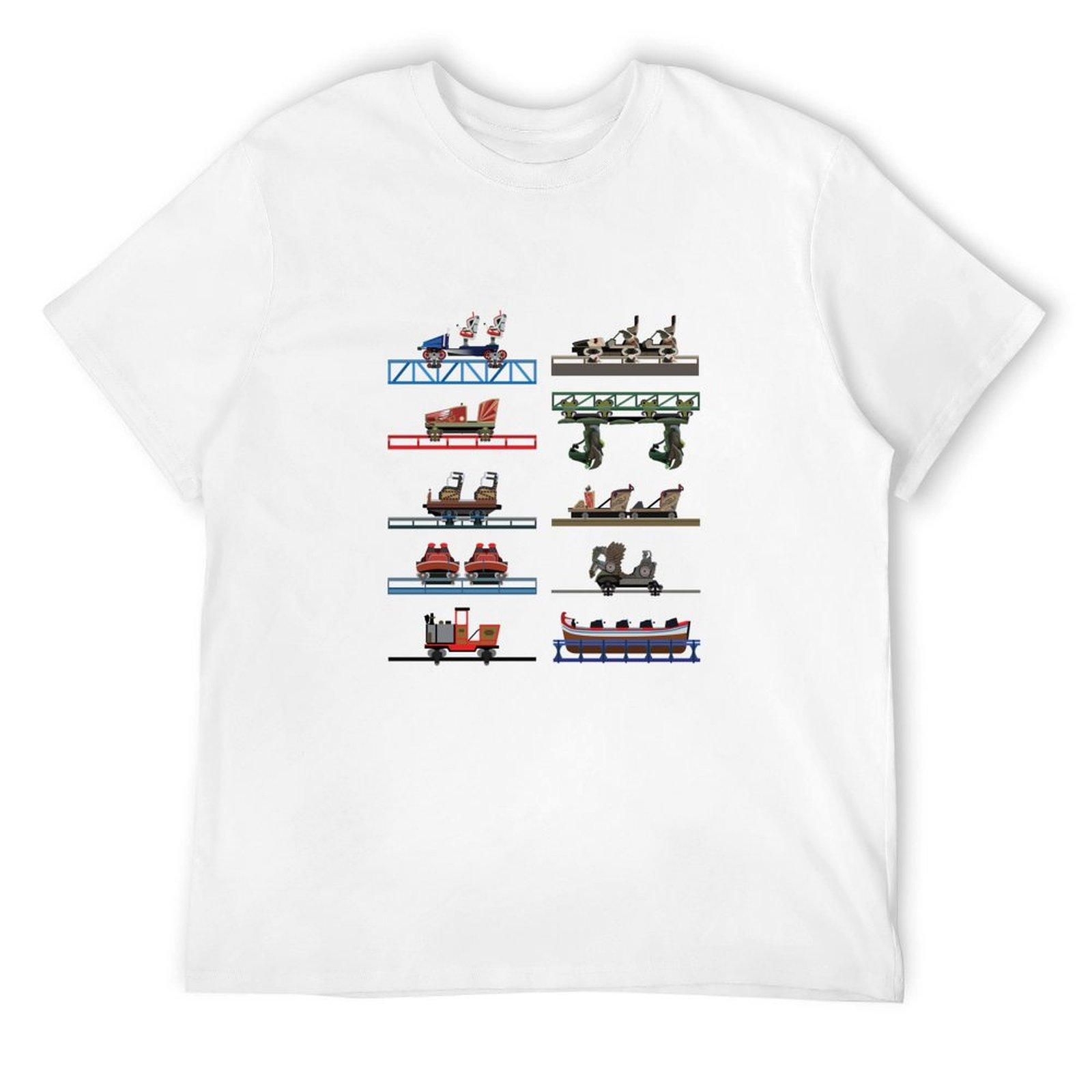 2025 new model Europa Park Coaster Cars Design TShirt basketball graphic tees anime stuff korean fashion Short sleeve tee Unisexs S