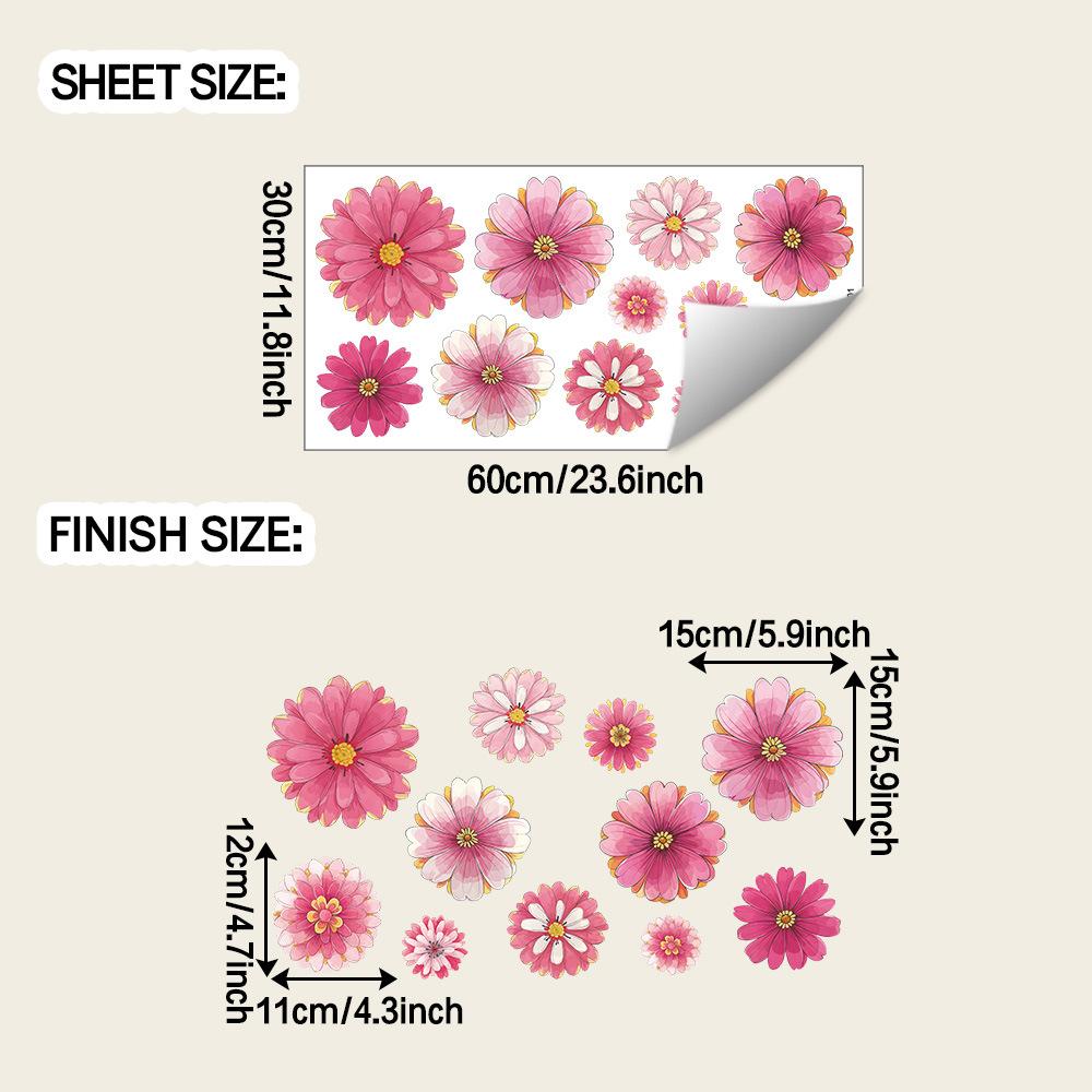 

Розовый цветок, расписанный, спальня, дом, наклейки для украшения стен