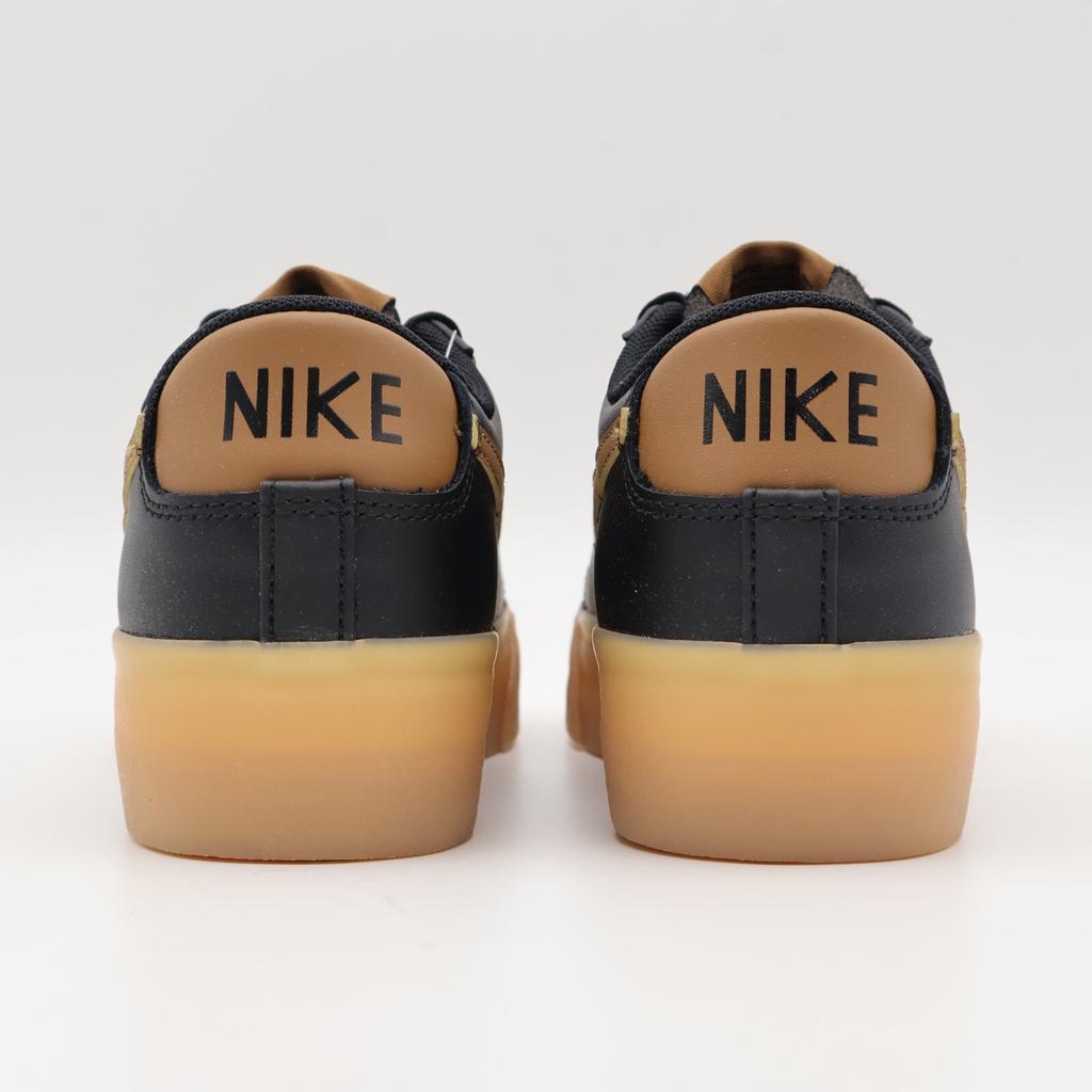DJ0292-003 Nike Blazer Low Platform Black White Gum Yellow (Women's)