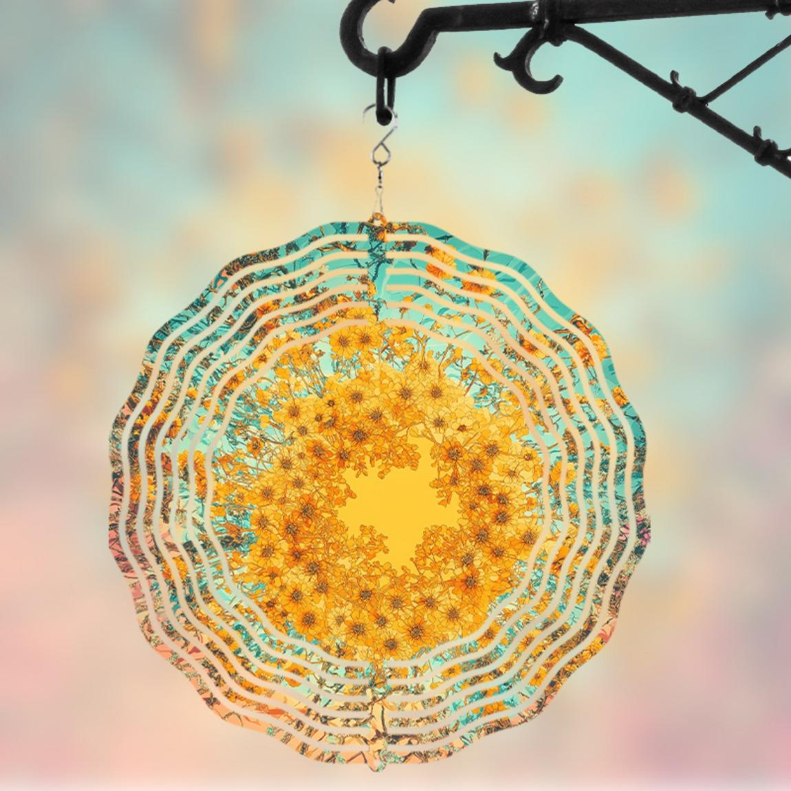 

10 Inch Hanging Wind Chime for Outdoor Decor Elegant Artistic Design Perfect for Spring Summer Balcony Garden Gift with Rotating Hook 01A
