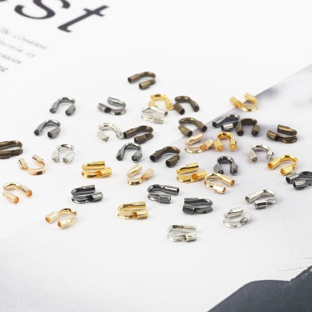 Iron U-Shaped Tail Buckles, 100 Pack - DIY Jewelry Making for Necklaces & Bracelets