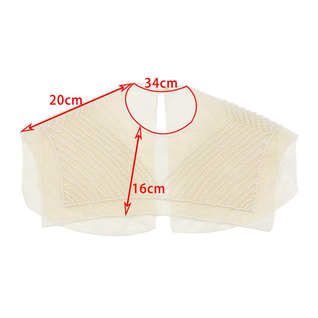 E-Commerce Hot Sale Bead Shawl With Fake Collar Clothing Dress Decoration Front Placket Neckline