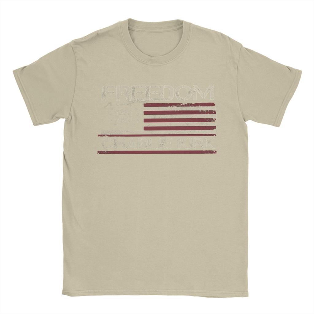Freedom T Shirt Summer Charlie Kirk Cotton T Shirts For Male Trending Custom Logo Tshirt Short Sleeve Vintage Top Tees