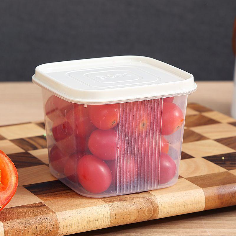 Household Food Storage Container Onion Ginger Garlic Drain Boxes with Lid Fruit Refrigerator Organizer Food-grade Kitchen Box