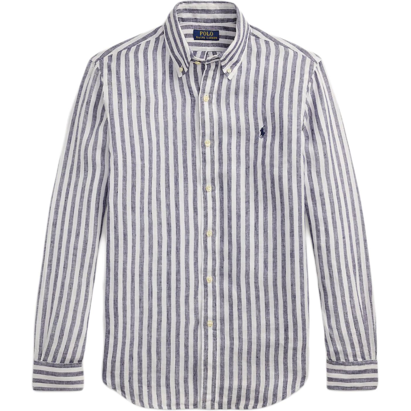 

Рубашка с длинным рукавом в полоску на пуговицах Polo Ralph Lauren Мужские рубашки Розовый Фиолетовый 710969636-004 M