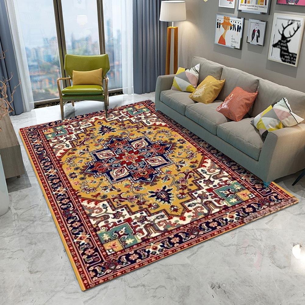 Retro Bohemia Persia Style Carpet Living Room Sofa Bedroom Study Kitchen Entrance Door Mat Non-slip Luxury Home Decoration Rug