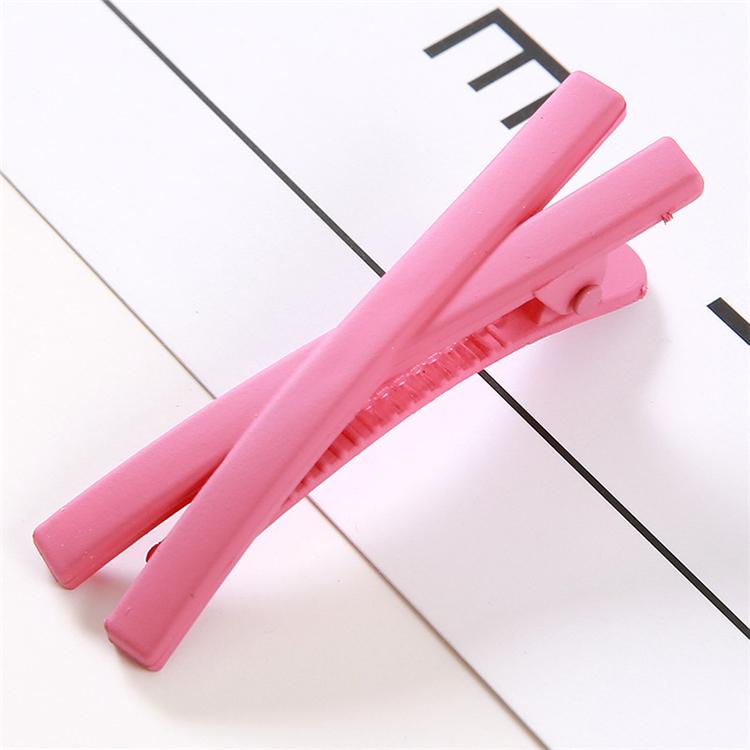 PL Water Drop Type Matte Texture Bb Clip Candy Color Cross Word Korean Girl Heart Hair Clip