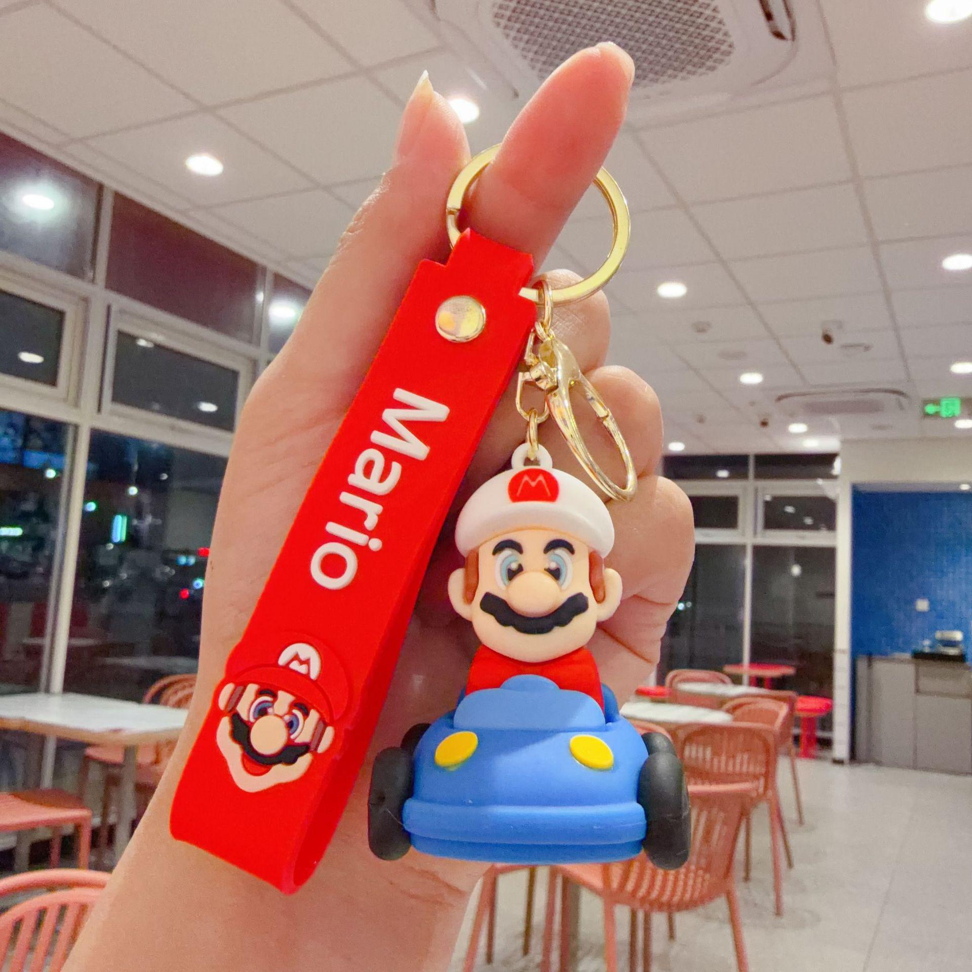

Cartoon Doll Keychain Trendy Small Toy Bag Pendant Car Key Chain Gift синій