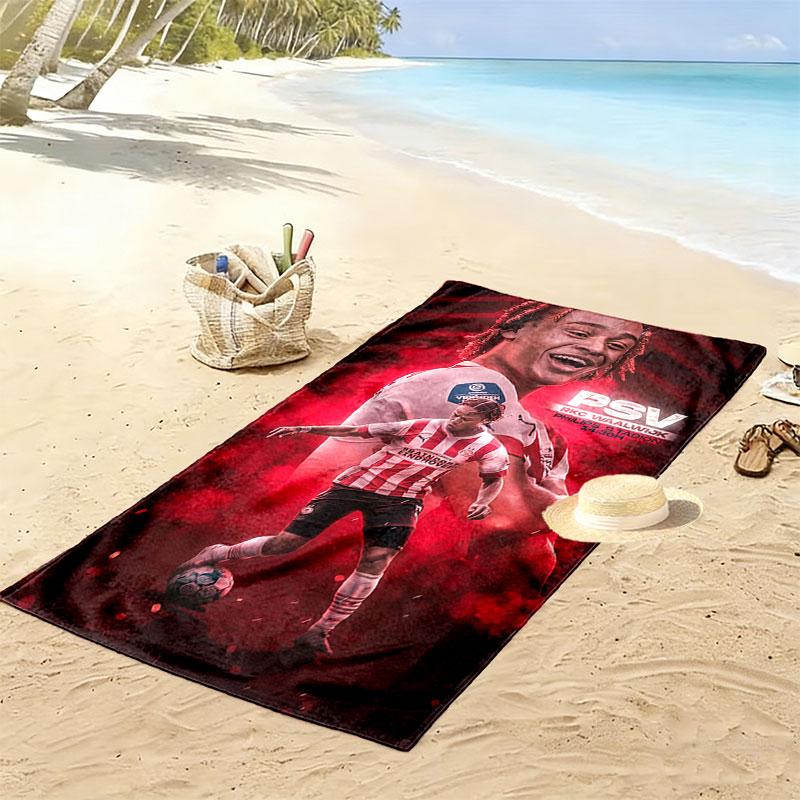 Asciugamano da Spiaggia PSV Eindhoven, Asciugamano Grande Morbido Asciugatura Rapida per Spiaggia Campeggio Nuoto