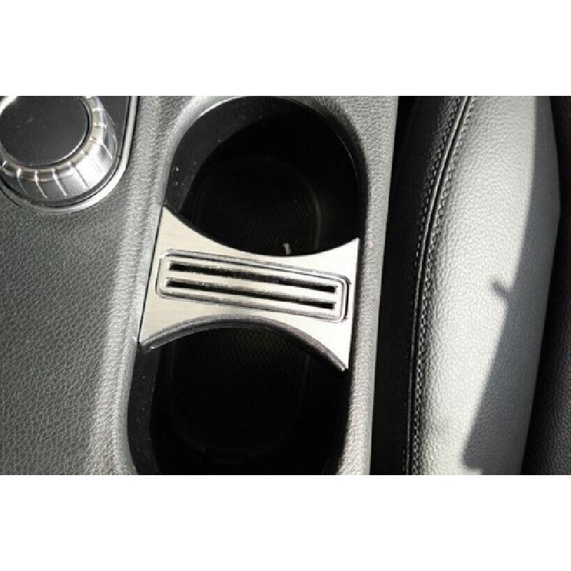 Gear Water Cup Holder Panel Cover Trim For Benz GLA CLA 2013-19 Silver Aluminum