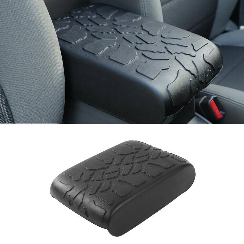 Authentic Car Center Console Cover Rubber Armrest Pad Cover For Jeep Wrangler JK 2007 2008 2009 2010 Interior Accessories