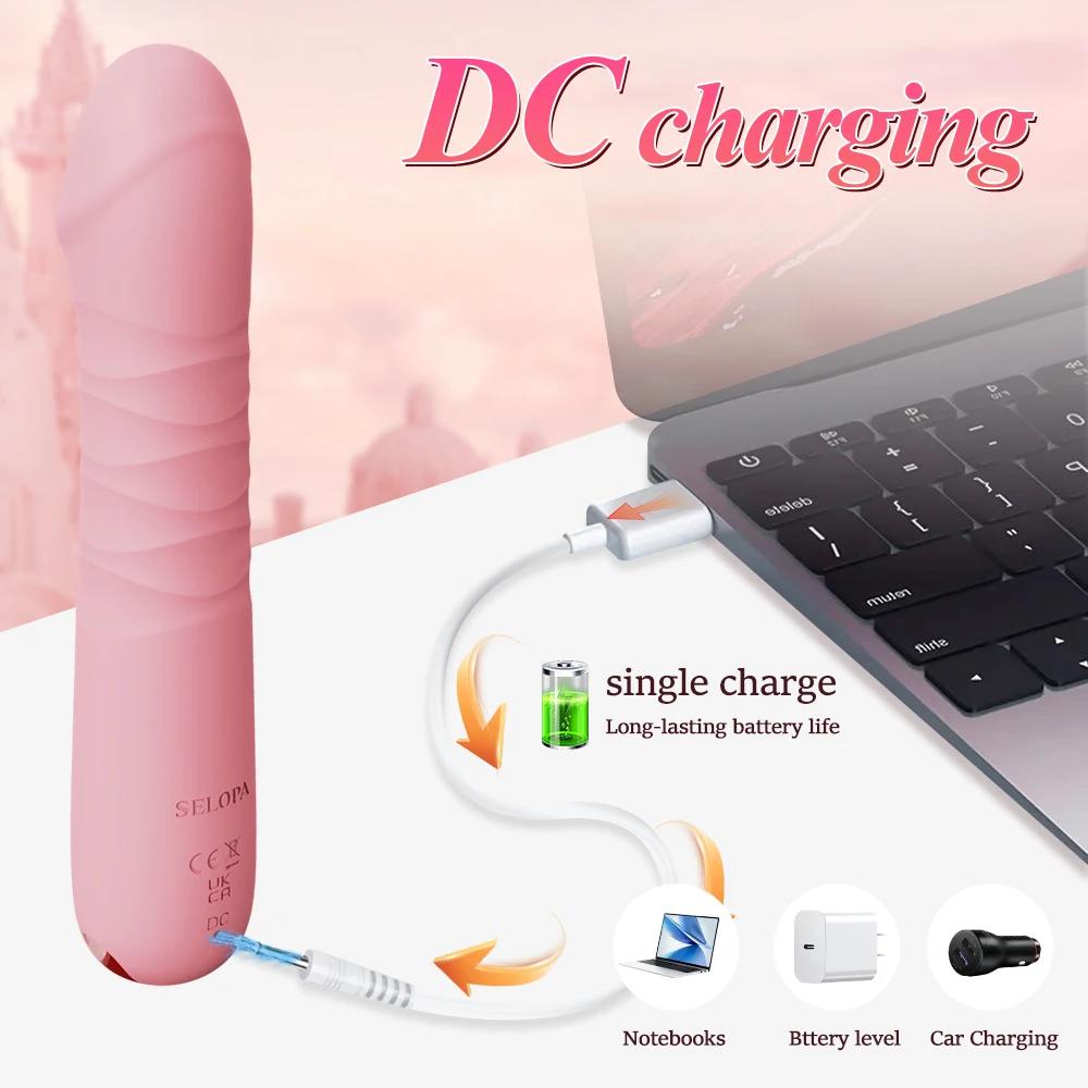 Automatic Telescopic Dildo Vibrator Powerful G Spot Vagina Stimulator Female Nipple Clitoris Masturbator Adult Sex Toy For Women