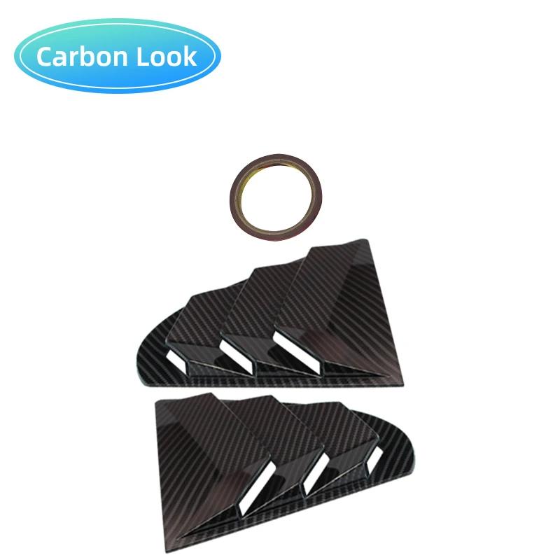 For Mitsubishi Lancer EX X EVO 2008-2018 Rear Window Side Vent Shutter Louver Cover Trim Car Accessories Auto Parts Carbon Fiber