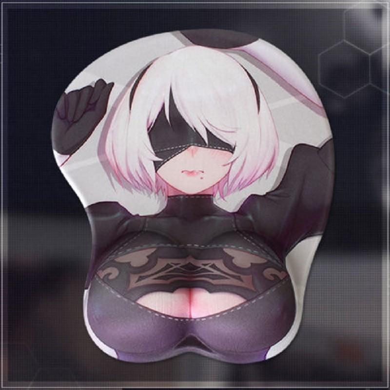 Ideal Gift With Premium Materials Game Nier Automata Mouse Pad Wrist Rest Yorha 2b 3d Oppai Buttock Mousepad Anime