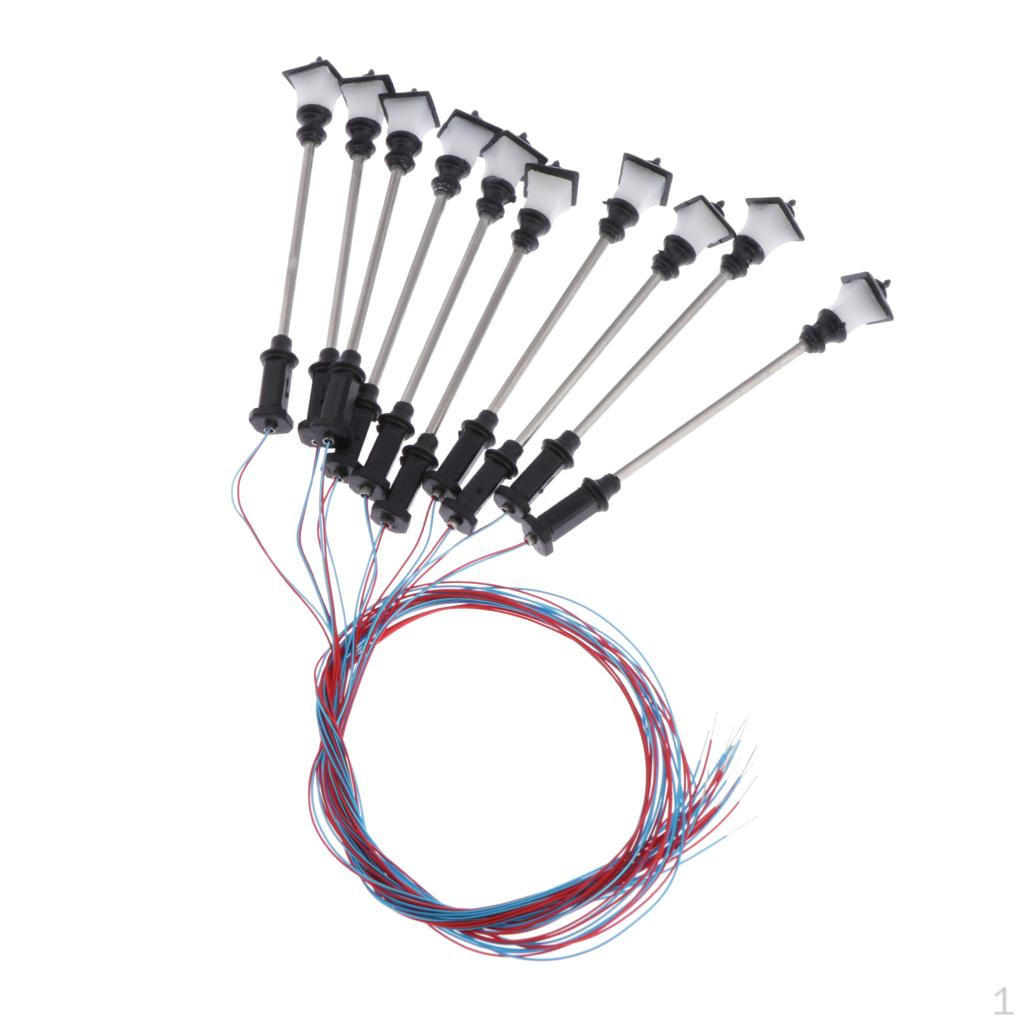 10 1: 100 Miniature DIY Model Building Street Lights LED Lamp