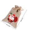 24Pcs Christmas Gift Bags Premium Linen Drawstring Storage Pouches for Candies Treats Party Favors Wrapping Present Bag