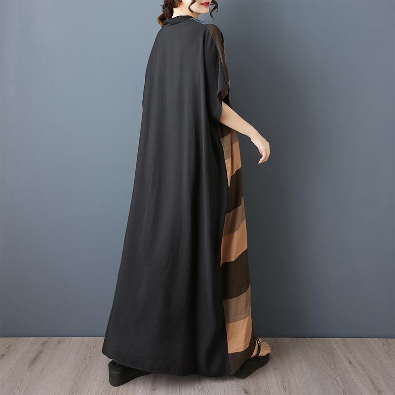 Dimanaf New Women 2025 Plus Size Summer Long Casual Dress Loose Linen Vintage Basic Maxi Dress 9860