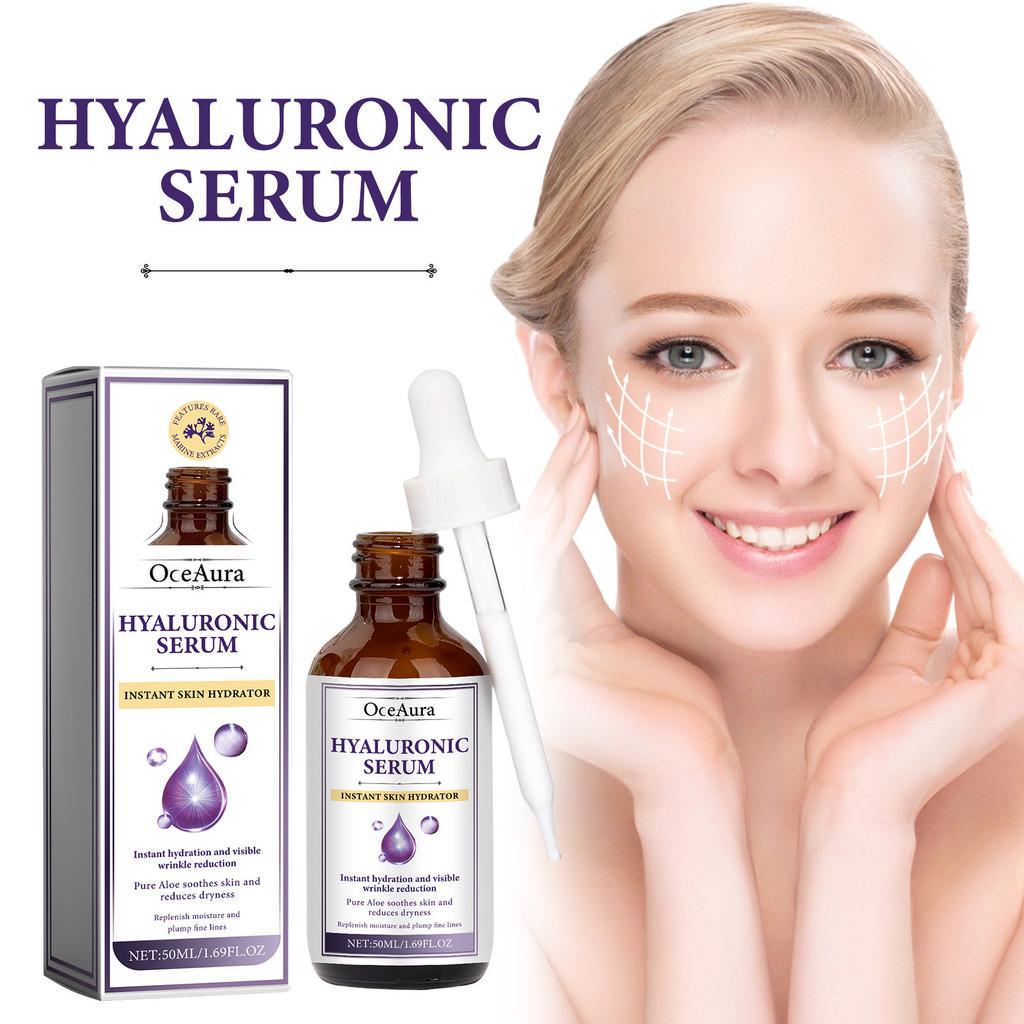 Oceaura Hyaluronic Acid Facial Serum For Hydration Firming Wrinkle Reduction And Pore Minimizing 50ml