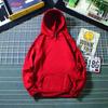 Solid Color Plus Velvet Unisex Loose Hooded Sweatshirt