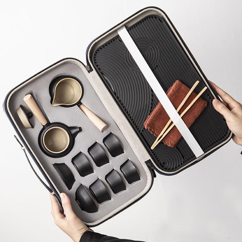 Ceramic Portable Travel Tea Set Household Gifts Business Company High-end Gifts