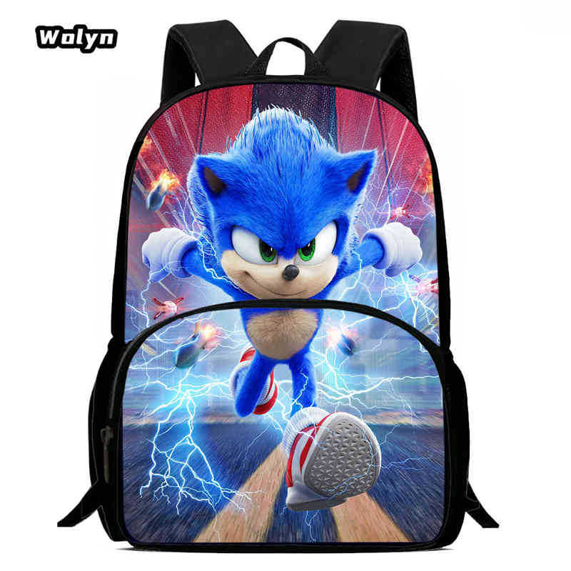 Sonic Schoolbag Large Capacity Multi-Function Spine Protection To Reduce The Burden Of Student Party Essential Comfortable Schoolbag